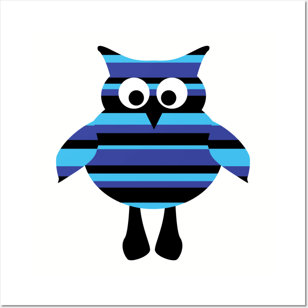 Owlbert the Cute Owl Pal Wall Art by magentasponge